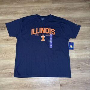 Champions 2XL T-Shirt | Illinois Fighting Illini  | Blue | NWT‎